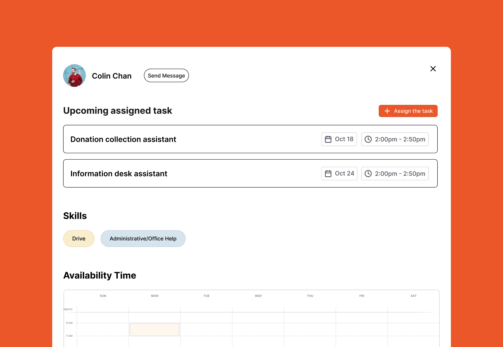 Automated Volunteer Scheduling